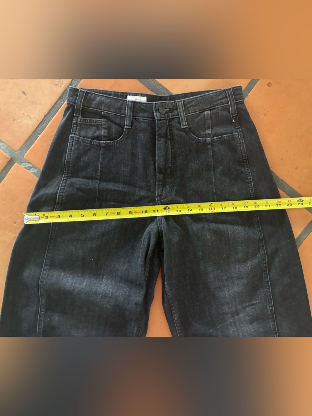 Pilcro Anthropologie Heritage mid rise Black Barrel jeans size 28 - Picture 7 of 7